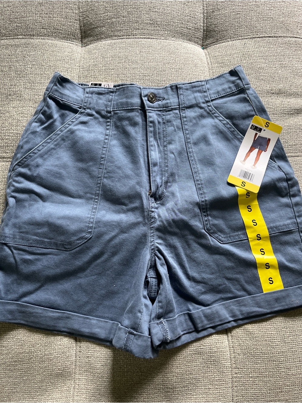 Gloria Vanderbilt Slate Blue High Waist Women's Shorts